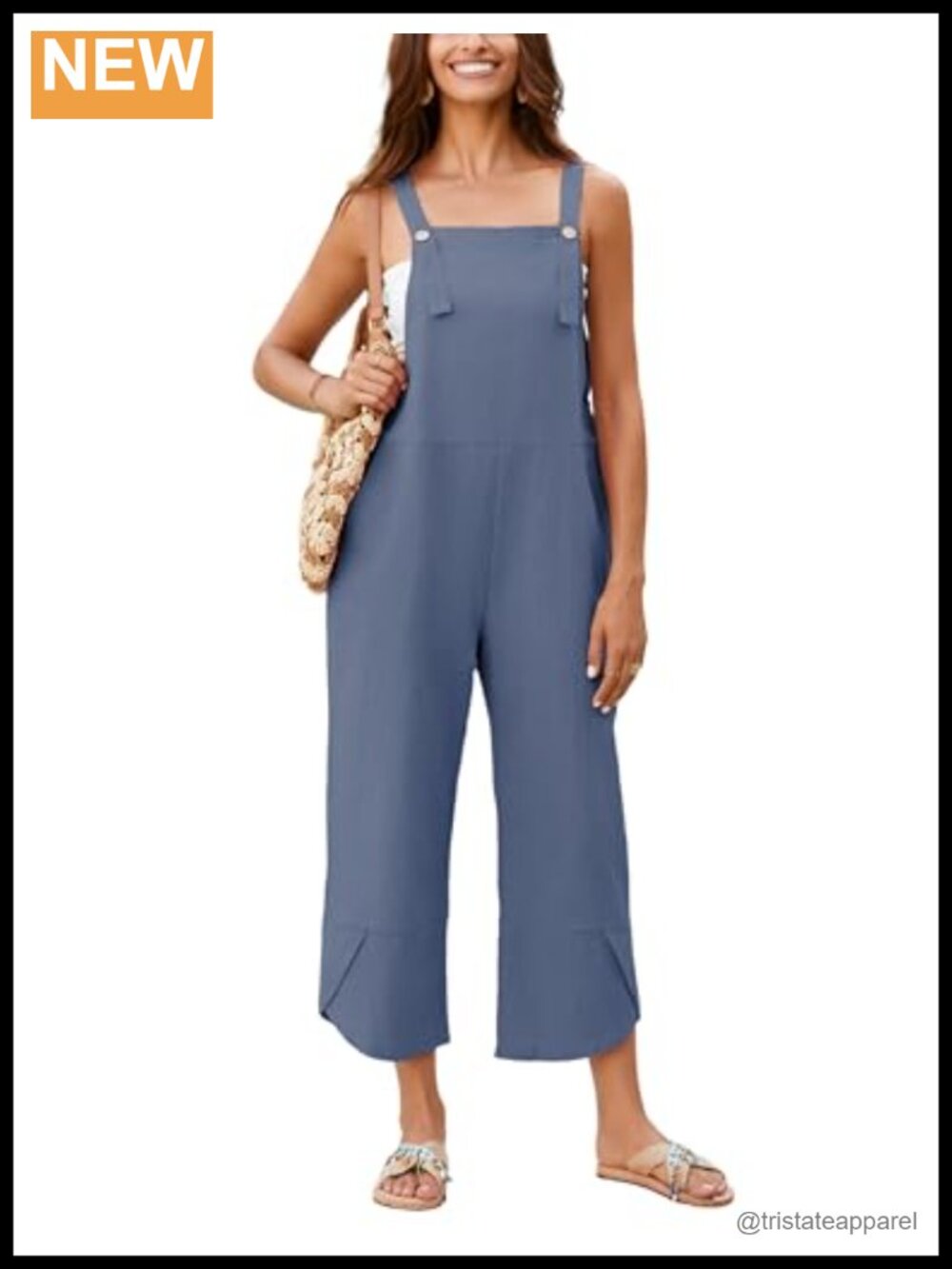 Womens Cotton Linen Bib Overalls Adjustable Summer Jumpsuit Pockets